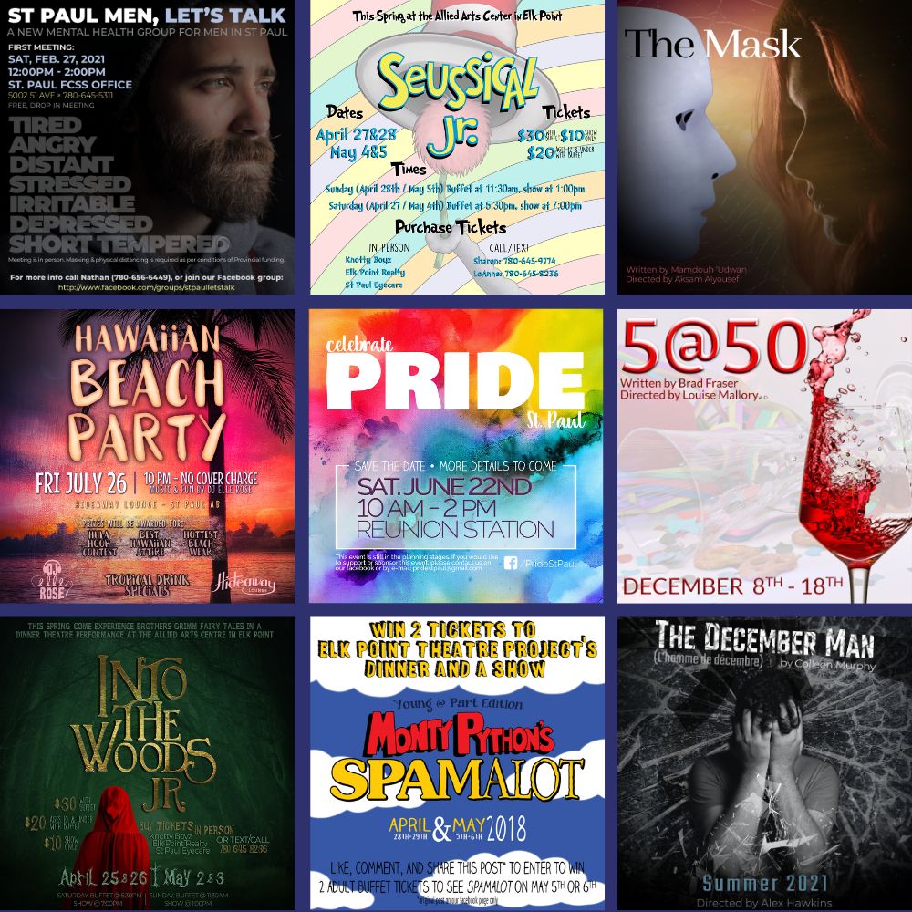quite a few square social media advertisement graphics